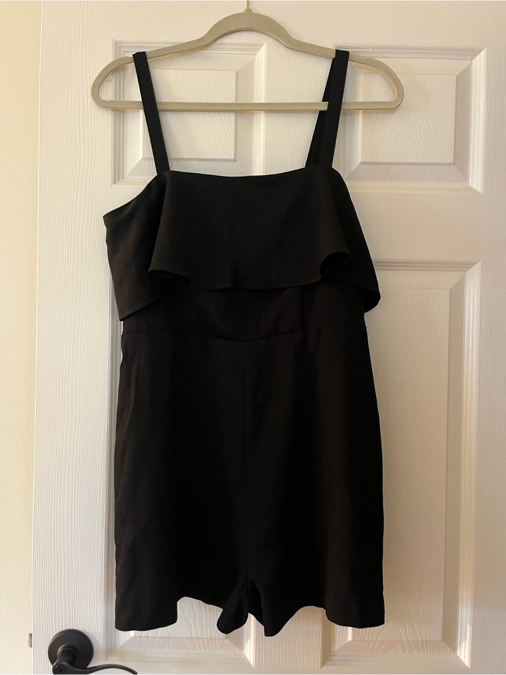 Express Black Ruffle Romper – Size M